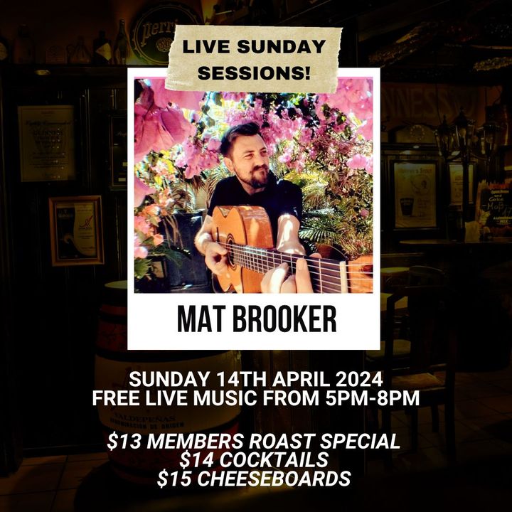 Featured image for “MAT BROOKER THIS SUNDAY NIGHT!”