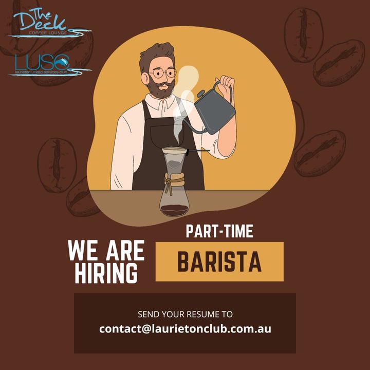 Featured image for “Have a love for coffee? We are Hiring a Part Time Baristas!”