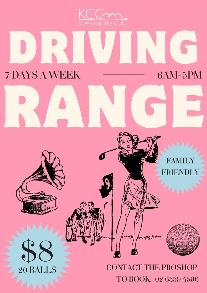 Featured image for “Looking for a fun, family-friendly activity? Come on down to Kew Country Club and enjoy the Driving Range—only $8 for 20 balls! Perfect for golfers of all ages and skill levels.”