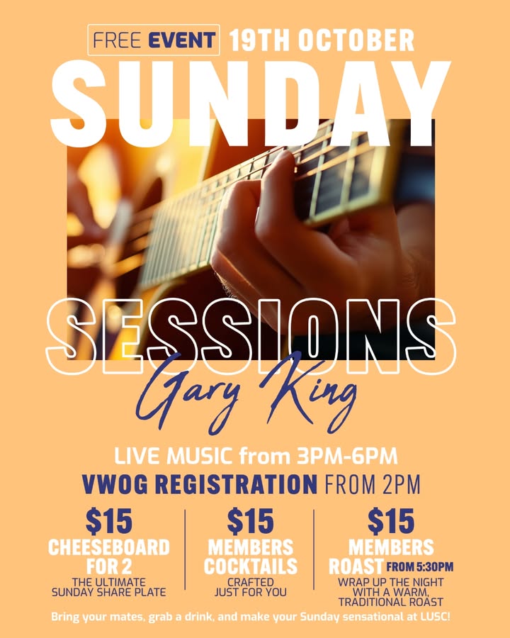 Featured image for “Sunday Session with Gary King: Live Music, Cocktails, and Roast at Laurieton United Services Club”