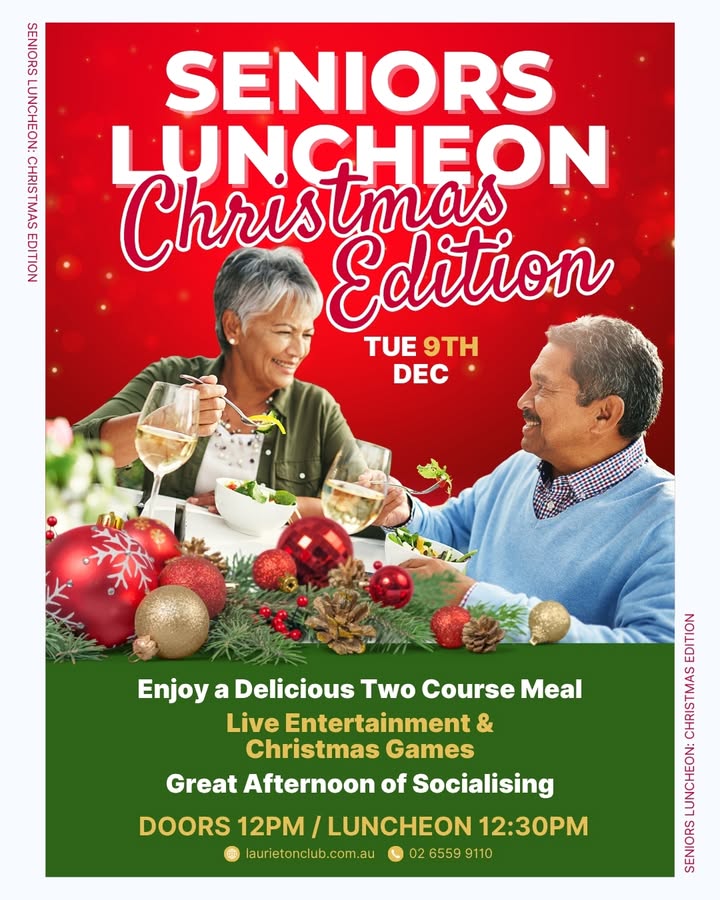 Featured image for “Seniors Christmas Luncheon: Festive Fun at Laurieton United Services Club”
