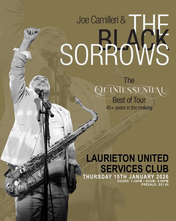 Featured image for “The Quintessential Black Sorrows Tour: A Night of Timeless Australian Music at Laurieton Services Club”