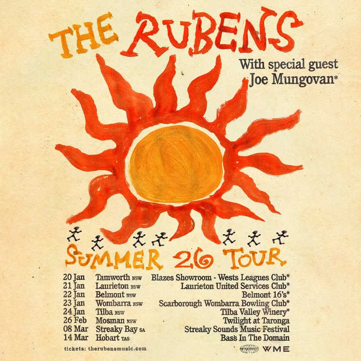 Featured image for “The Rubens Summer 26 Tour: Alt-Rock Celebration at Laurieton Services Club”