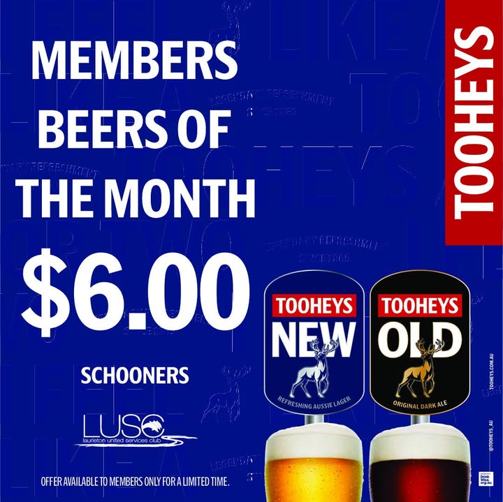 Featured image for “December Beer Specials: $6 Tooheys New & Old Schooners at Laurieton Services Club”