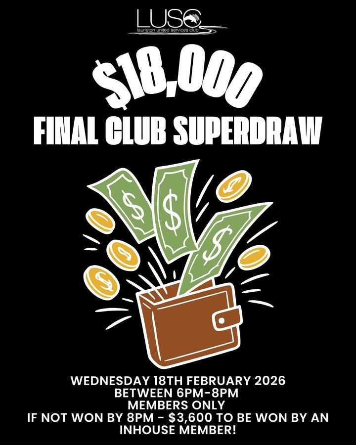 Featured image for “Final Wednesday Superdraw at Laurieton Services Club”