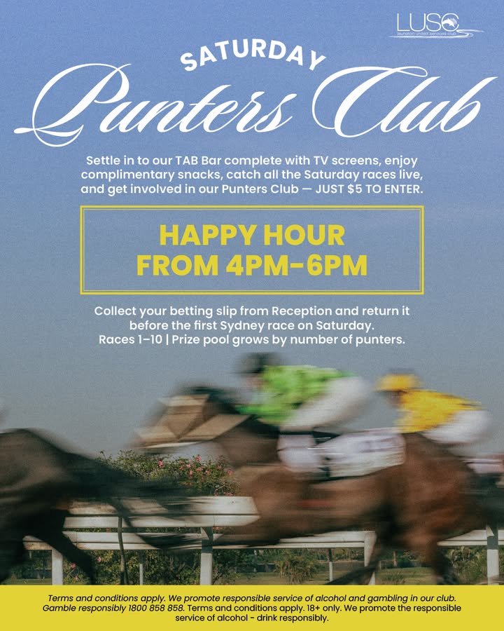 Featured image for “Saturday Punters Club at Laurieton Services Club”